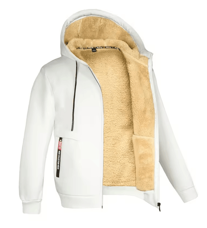 Mens Full Zip Fleece Hoodie Casual Winter Jacket For Sports And Streetwear 3
