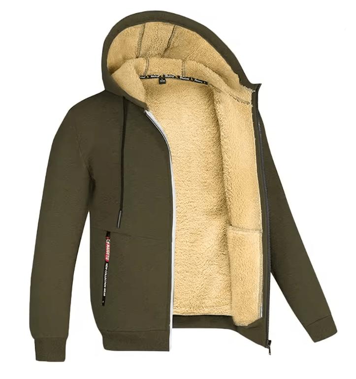 Mens Full Zip Fleece Hoodie Casual Winter Jacket For Sports And Streetwear 6