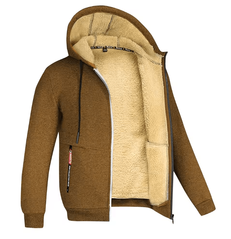 Mens Full Zip Fleece Hoodie Casual Winter Jacket For Sports And Streetwear 7