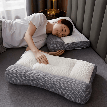 Breathable Knitted Neck Support Pillow for All Season Comfort and Better Sleep