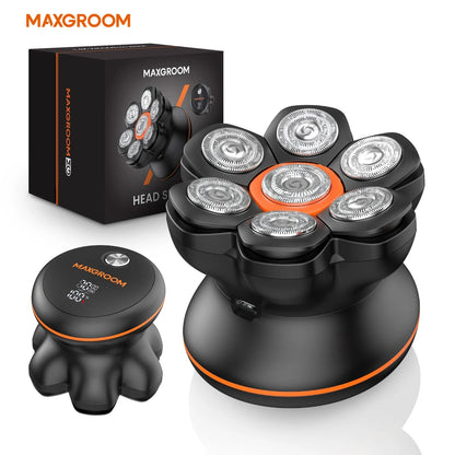 MAXGROOM 7D Head Shaver for Bald Men with Wet and Dry Electric Shaving and Beard Trimming