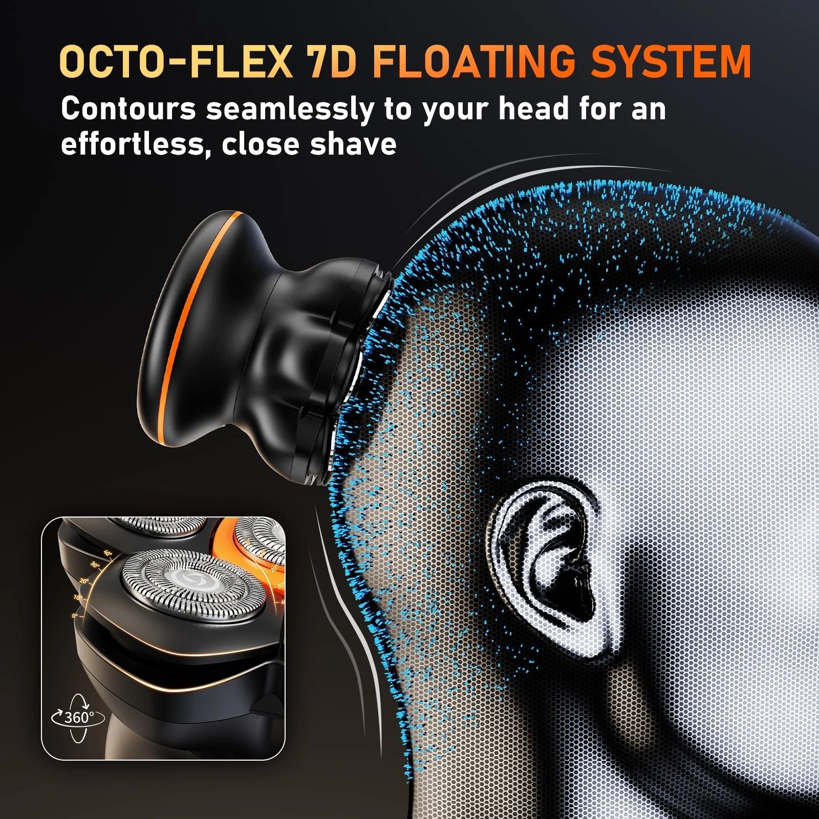 MAXGROOM 7D Head Shaver For Bald Men With Wet And Dry Electric Shaving And Beard Trimming 1