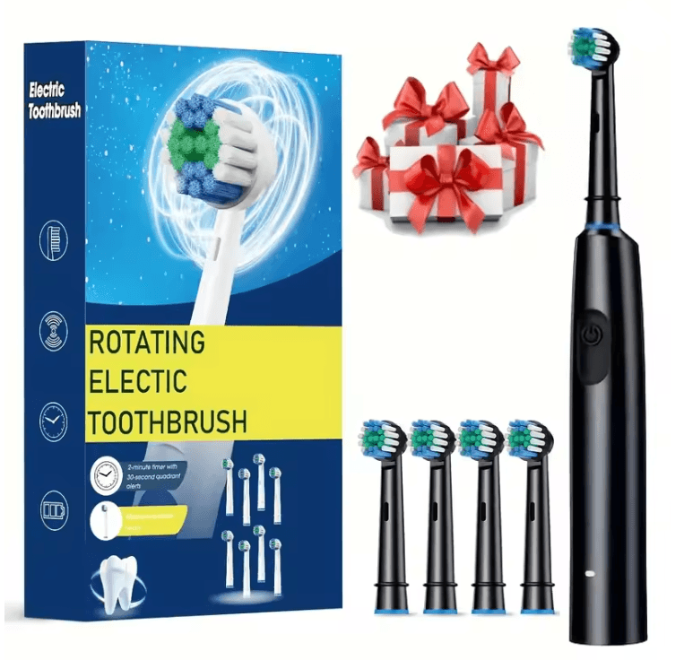 Rechargeable Rotary Electric Toothbrush For Adults With 8 Soft Brush Heads 6