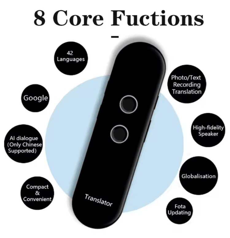 T4 Portable Smart Voice Translator With Bluetooth And Real Time Two Way Translation 1