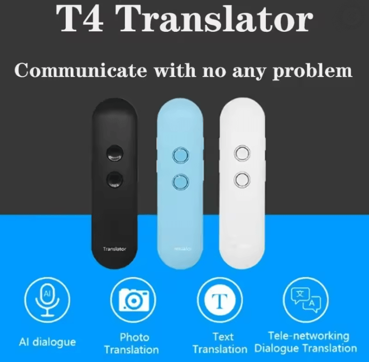 T4 Portable Smart Voice Translator With Bluetooth And Real Time Two Way Translation 2