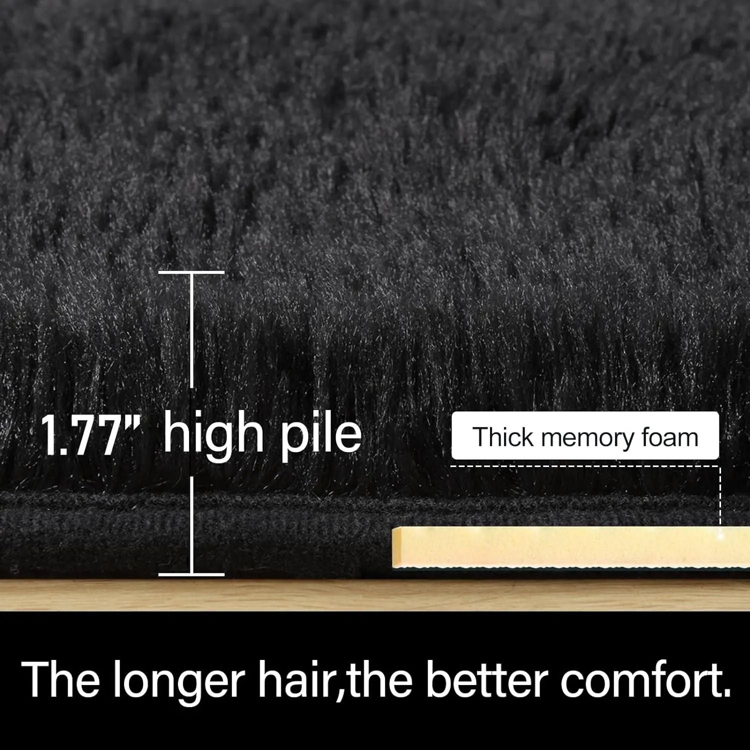 Fluffy Area Rug For Bedroom And Living Room With Non Slip Backing 3