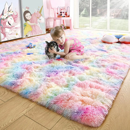 Fluffy Area Rug For Bedroom And Living Room With Non Slip Backing 15