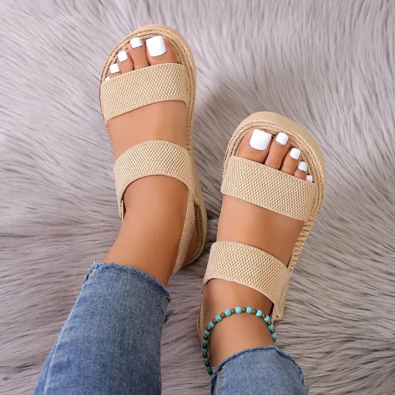 Minimalist Slingback Wedge Sandals Lightweight Summer Slides For Women 4