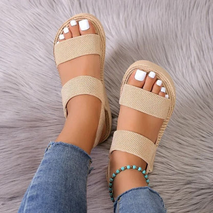 Minimalist Slingback Wedge Sandals Lightweight Summer Slides For Women 4