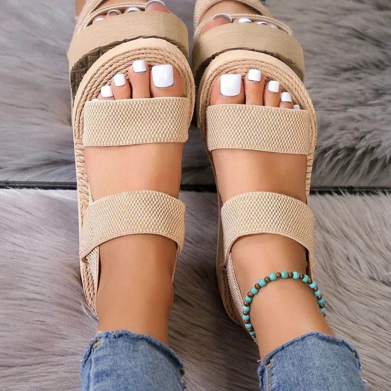 Minimalist Slingback Wedge Sandals Lightweight Summer Slides For Women 5