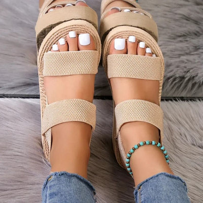 Minimalist Slingback Wedge Sandals Lightweight Summer Slides For Women 5