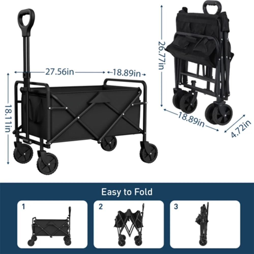 Foldable Garden Wagon Cart Portable Camping Utility Trolley 2