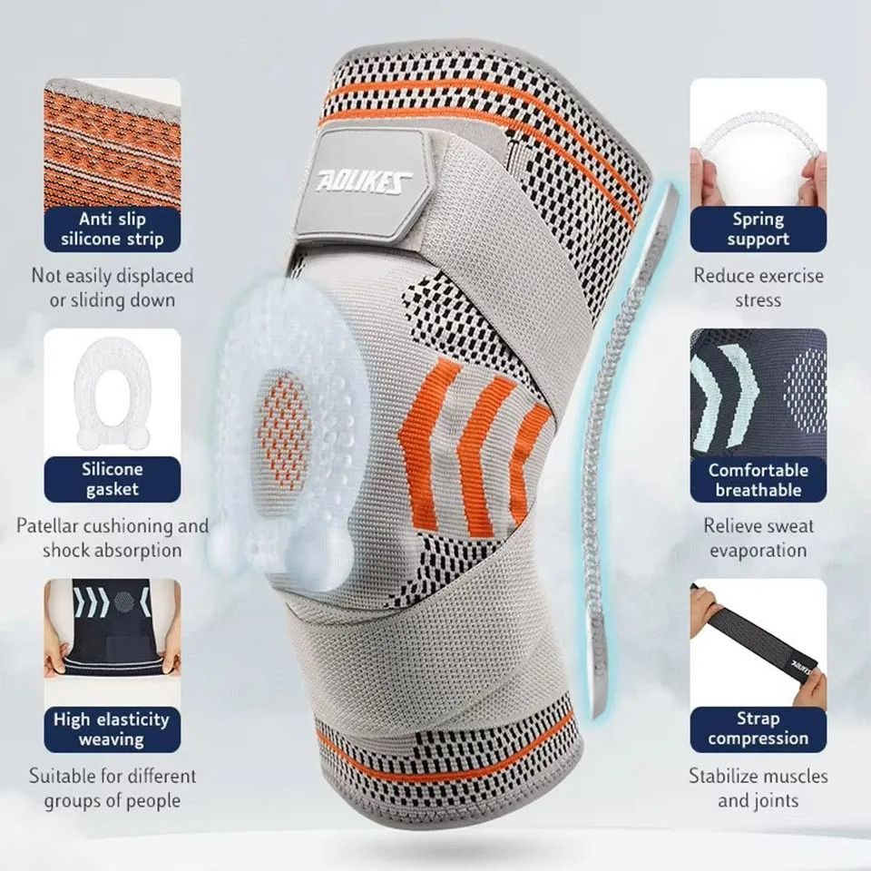 Adjustable Knee Brace Compression Support Strap For Pain Relief And Sports 3