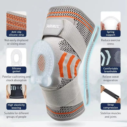 Adjustable Knee Brace Compression Support Strap For Pain Relief And Sports 3
