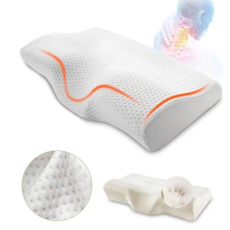 Memory Foam Orthopedic Pillow Butterfly Cervical Neck Support Pillow