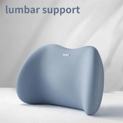 Car Memory Foam Neck Pillow And Lumbar Cushion Backrest Support 13