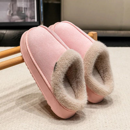 Fluffy Winter Slippers With Thick Sole Anti Slip Warm Indoor Shoes For Men And Couples 10
