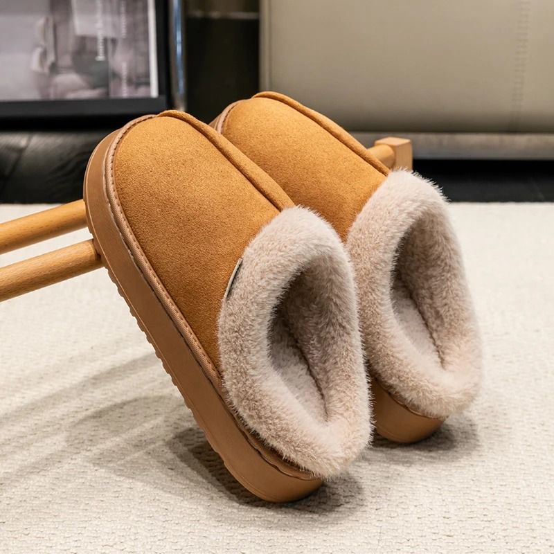 Fluffy Winter Slippers With Thick Sole Anti Slip Warm Indoor Shoes For Men And Couples 6
