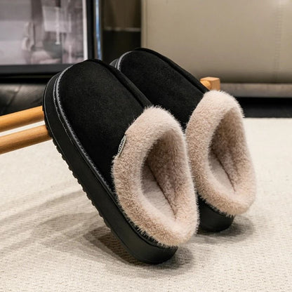Fluffy Winter Slippers With Thick Sole Anti Slip Warm Indoor Shoes For Men And Couples 8