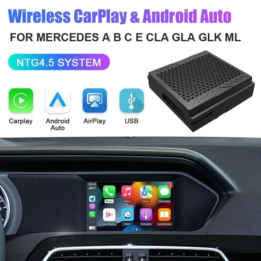 Wireless Carplay and Android Auto Module for Mercedes Benz NTG4.5 Becker