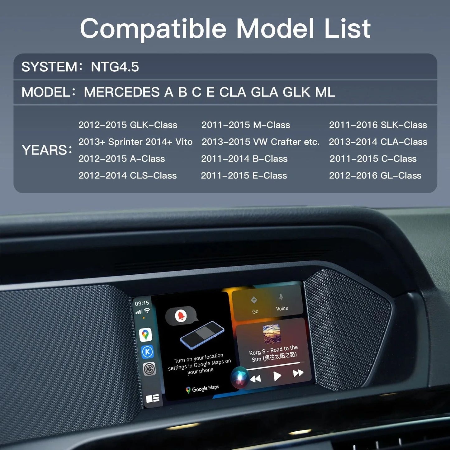 Wireless Carplay And Android Auto Module For Mercedes Benz NTG45 Becker 3