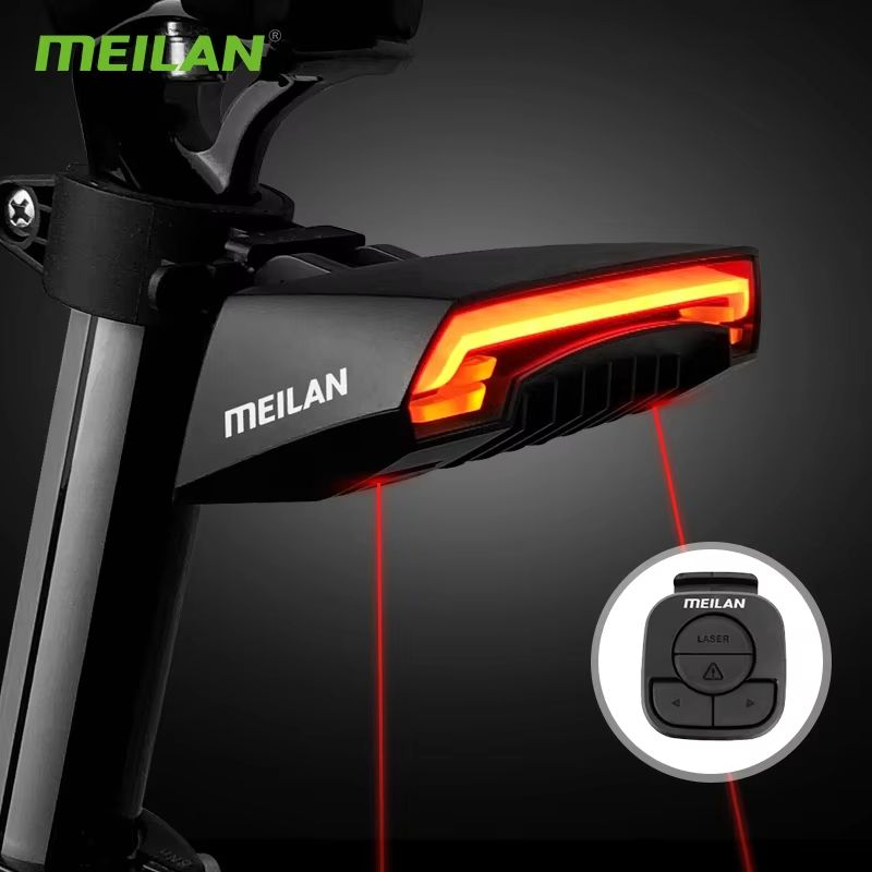Smart Wireless Bike Tail Light With Turn Signals  Brake Detection  USB Rechargeable LED Cycling Saf 2
