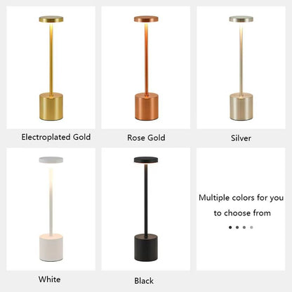 Rechargeable Metal Touch Sensor LED Table Lamp  3Color Adjustable Ambient Desk  Night Light 1