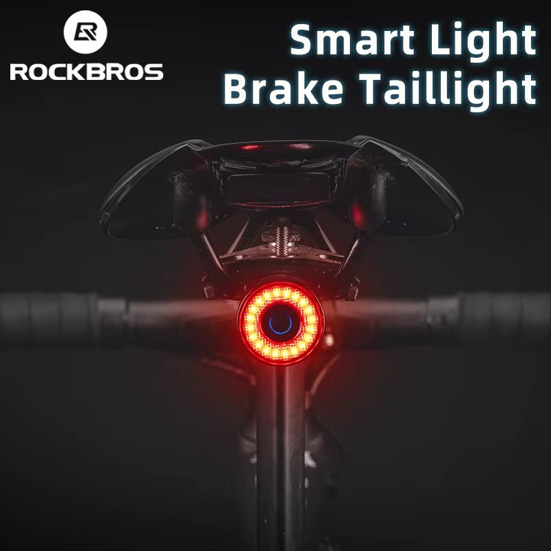 ROCKBROS Smart Brake Bicycle Tail Light  Waterproof USB Rechargeable Rear Bike Light For Road  MTB 1