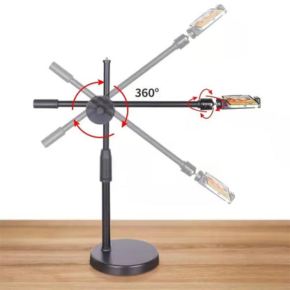 Overhead Tripod With Ring Light  Tabletop Shooting Stand With Phone Holder  Boom Arm For Photograph 2