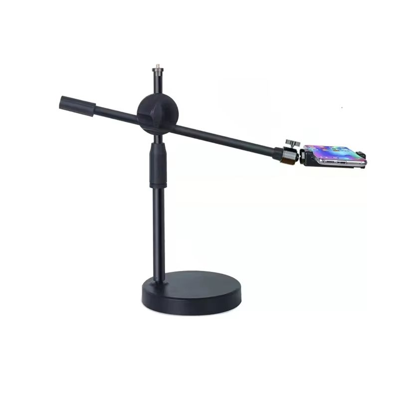 Overhead Tripod With Ring Light  Tabletop Shooting Stand With Phone Holder  Boom Arm For Photograph 5