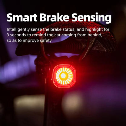 XOSS XR01 Smart Tail Light  Auto Brake Sensing Waterproof USB Rechargeable Bicycle Rear Light 3