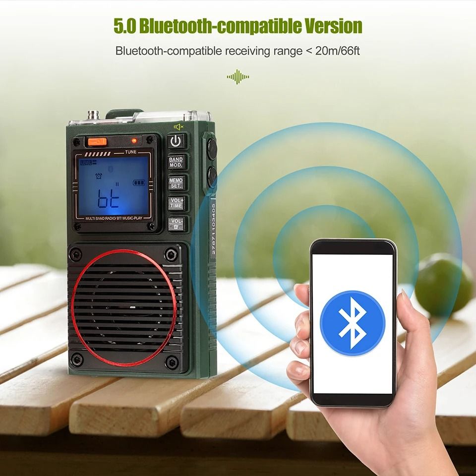 Retekess TR111 Portable AM FM Shortwave Radio With Alarm Clock 3