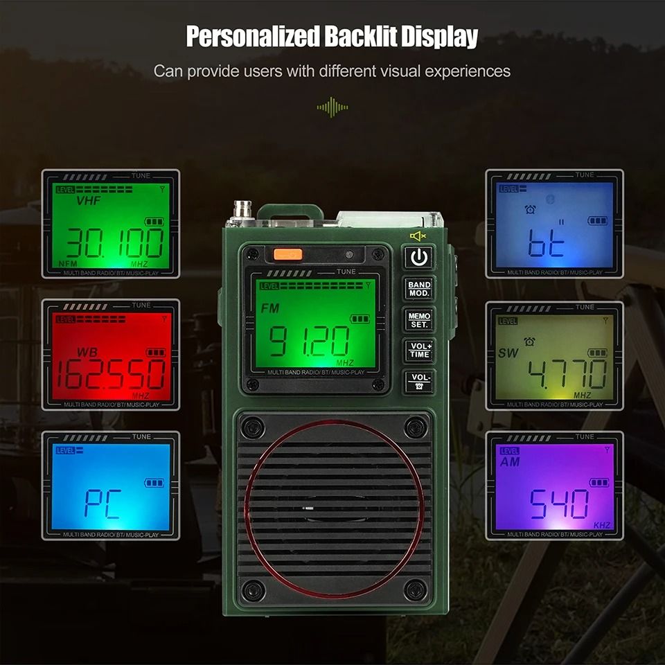 Retekess TR111 Portable AM FM Shortwave Radio With Alarm Clock 4