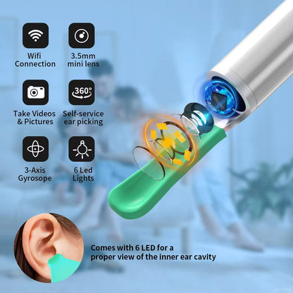 Wireless Ear Cleaner With Camera  USBC Rechargeable Otoscope Earwax Removal Tool 1
