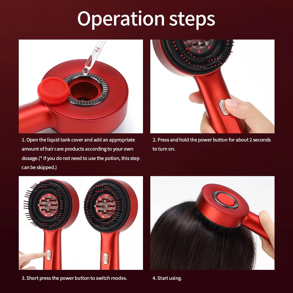 Electric Scalp Massage Comb With Red Light Therapy For Hair Growth And AntiHair Loss 5