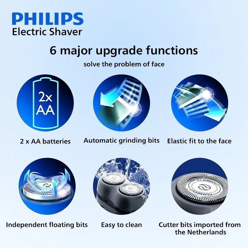 Philips PQ206 Electric Shaver With Floating Double Blades 2