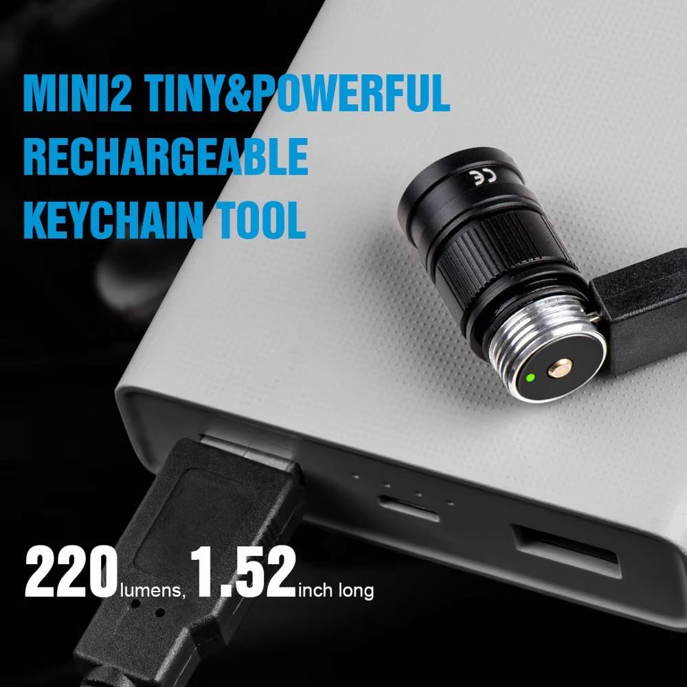 TrustFire Mini2 Rechargeable Keychain Flashlight  250 Lumens Compact EDC Torch 2