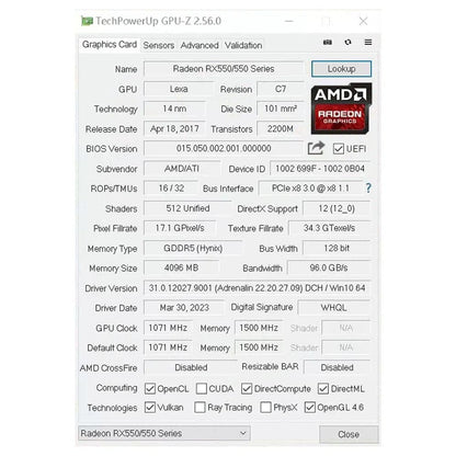 SOYO Radeon RX 550 4GB GDDR5 Graphics Card 5