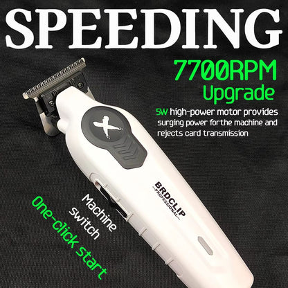 BRDCLIP X Series Professional Hair Trimmer  7700RPM Electric Clipper With DLC Blade For Precision C 2