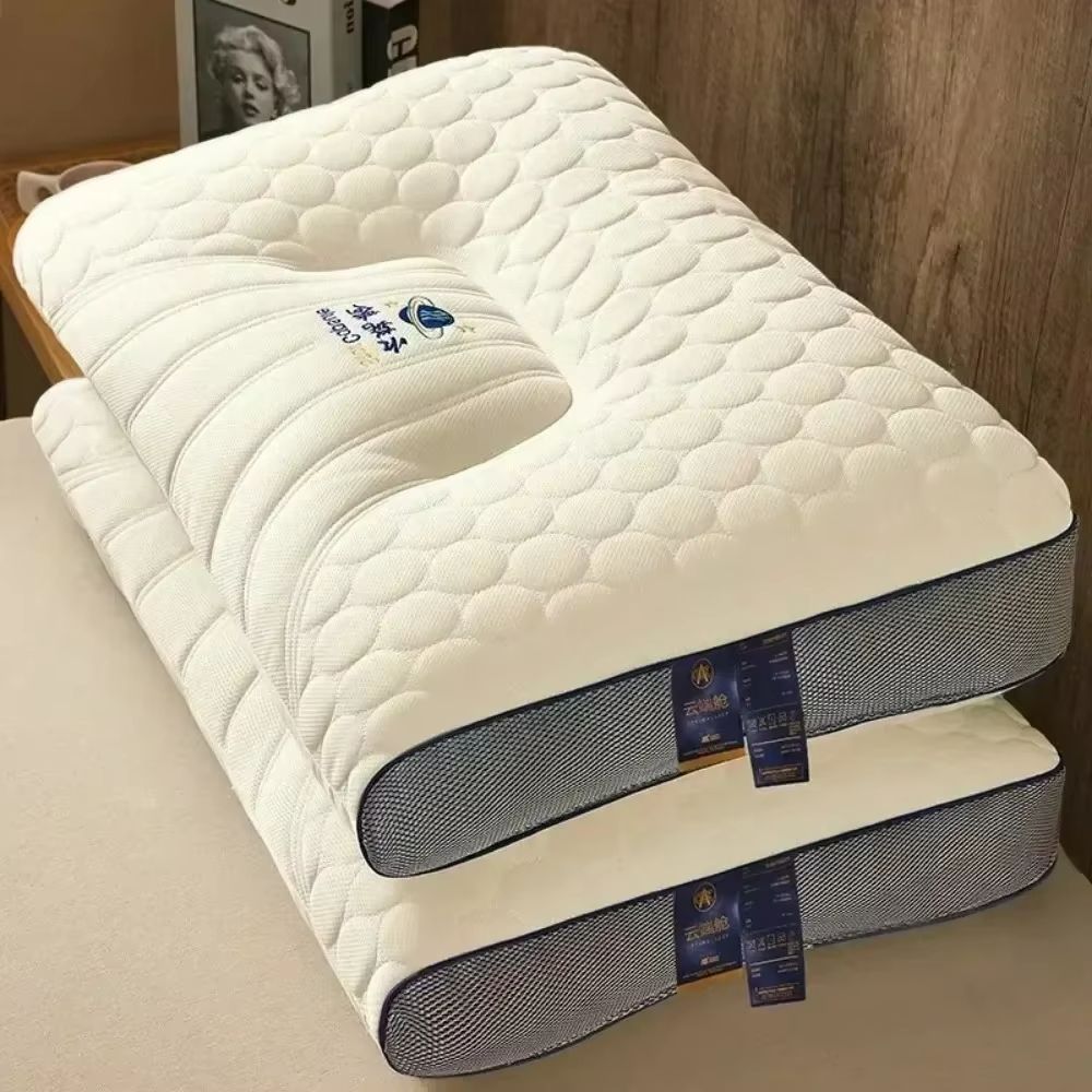 3D Breathable Mesh Neck Pillow – Ergonomic Capsule Design with Healthy Porous Fibers for Comfortable Sleep
