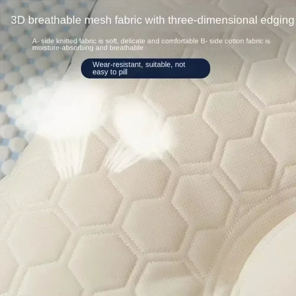 3D Breathable Mesh Neck Pillow  Ergonomic Capsule Design With Healthy Porous Fibers For Comfortable 4