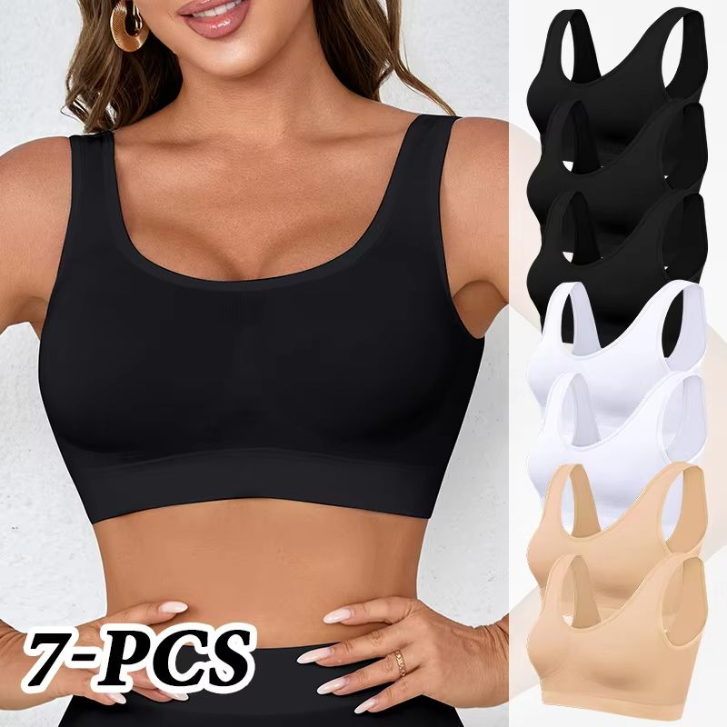7Pack Womens Seamless Bras  Lightweight NoPad Everyday Comfort Bralette With Stretch Fabric 8