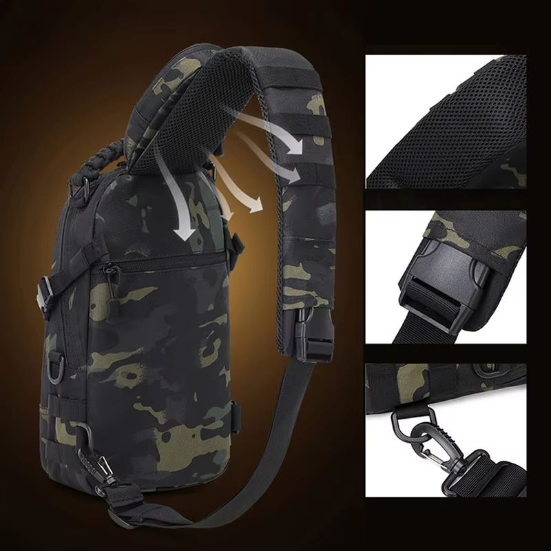 Tactical Chest Sling Bag  Outdoor Camping Backpack With MOLLE System For Hiking Cycling  Everyday C 2