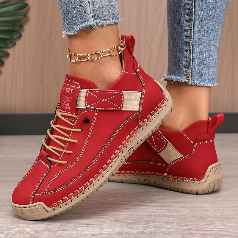 Women's Mid-Top Boots – Retro British Style Anti-Slip Workwear Shoes with Fashionable Design