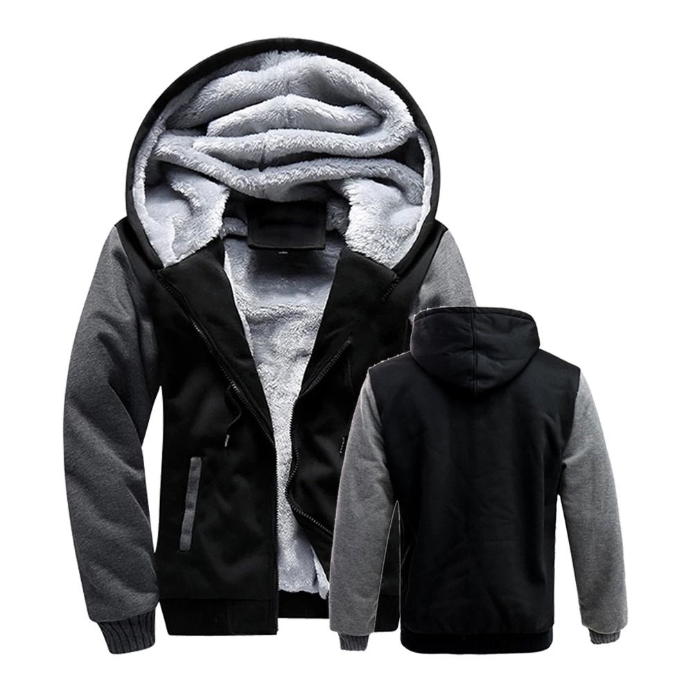 Mens Fleece Lined Hooded Winter Jacket 9