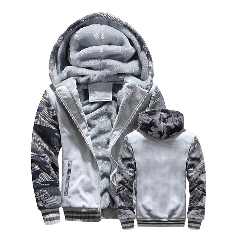 Mens Fleece Lined Hooded Winter Jacket 12