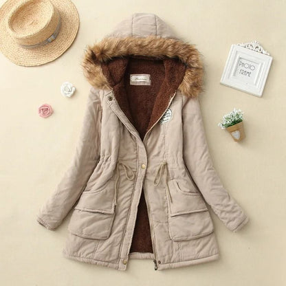 Womens Cotton Padded Hooded Winter Jacket 5
