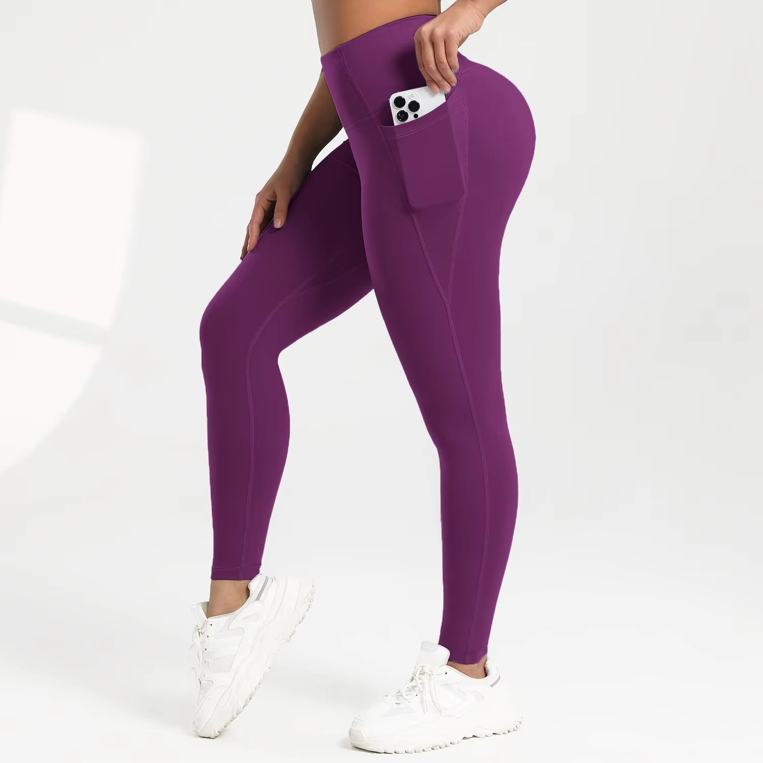 Women's High Waist Leggings with Pockets – All-Season Yoga Pants for Workout, Running & Fitness