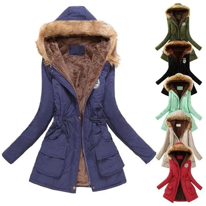 Womens Padded Hooded Cotton Jacket