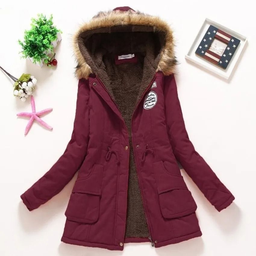 Womens Padded Hooded Cotton Jacket 10
